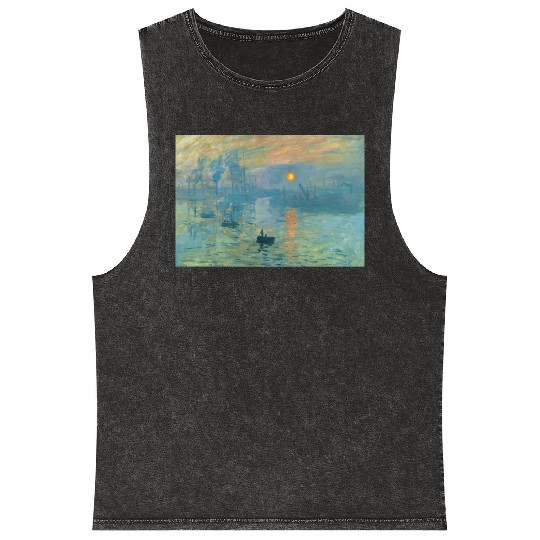 Bitcoin Coin-Crypto Painting Mineral Wash Tank Tops
