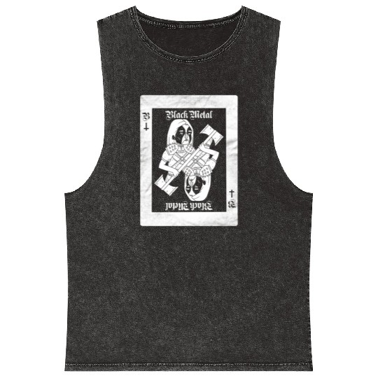 Black Metal Concert Headbanger Satan Antichrist Co Mineral Wash Tank Tops