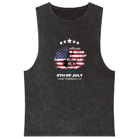 4th Of July Suck It England George Washington 1776 Mineral Wash Tank Tops