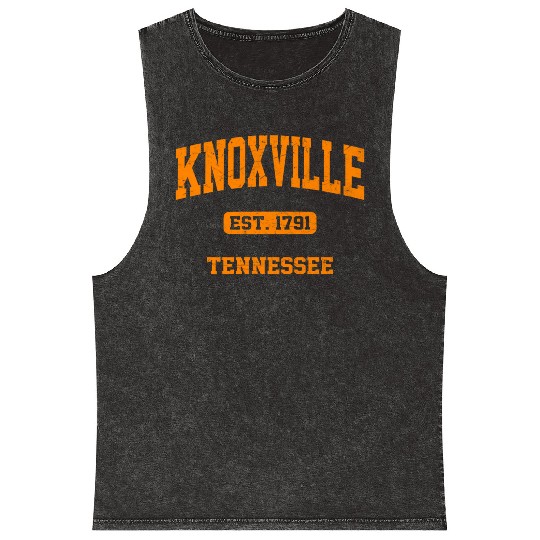 Knoxville Tennessee Tn State Athletic Style Mineral Wash Tank Tops