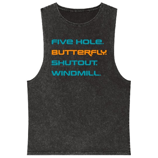 Five Hole Butterfly Shutout Windmill Mineral Wash Tank Tops