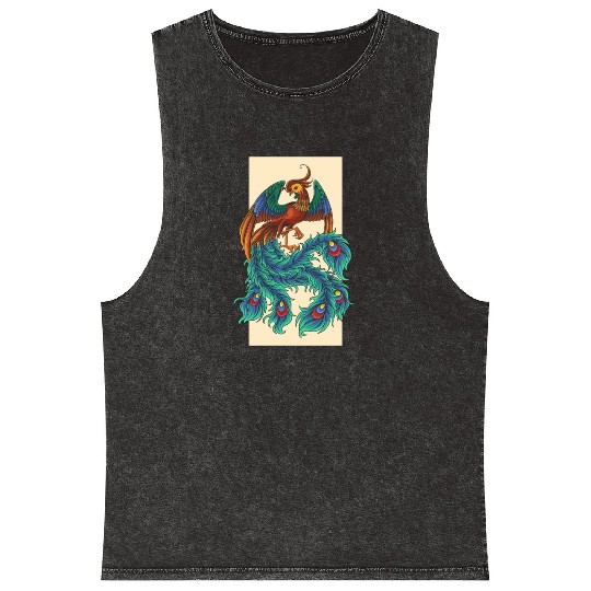 Design vector Illustration of Phoenix Mineral Wash Tank Tops
