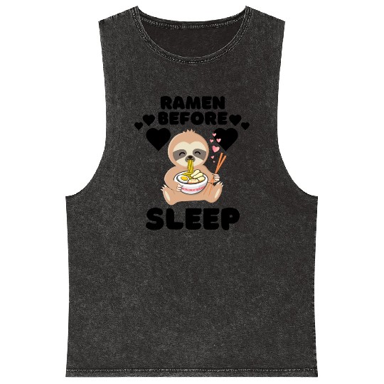 Ramen Before Sleep nostalgia Mineral Wash Tank Tops
