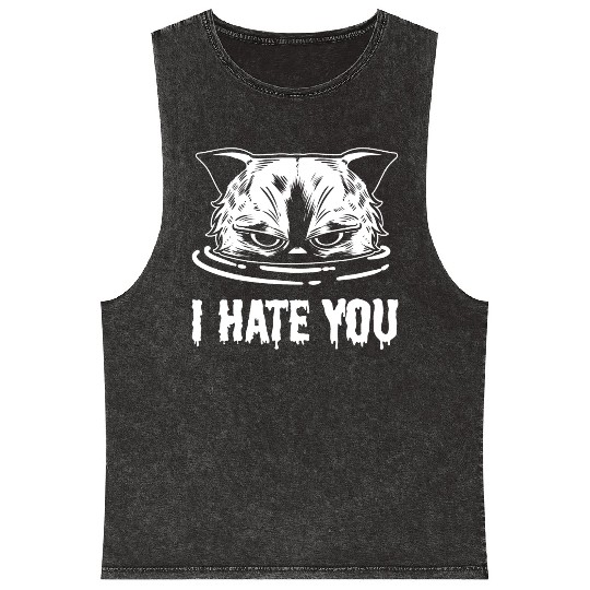 I Hate You Loving Person Gift Mineral Wash Tank Tops