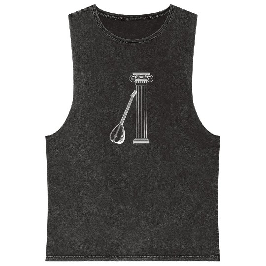 Irish Bouzouki Instrument Greek Mineral Wash Tank Tops