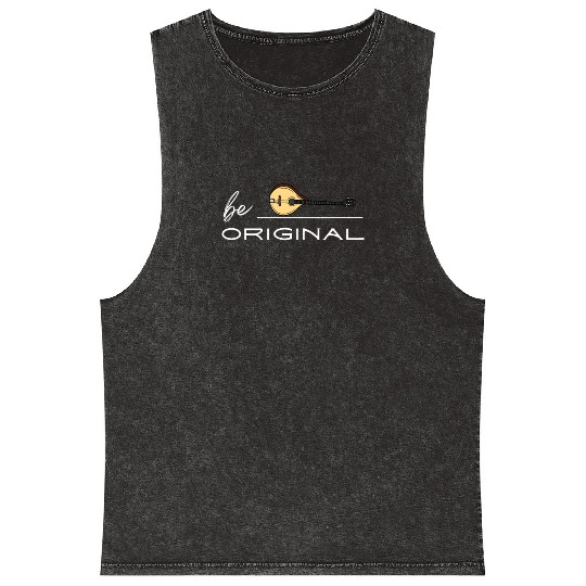 Irish Bouzouki Instrument Greek Mineral Wash Tank Tops