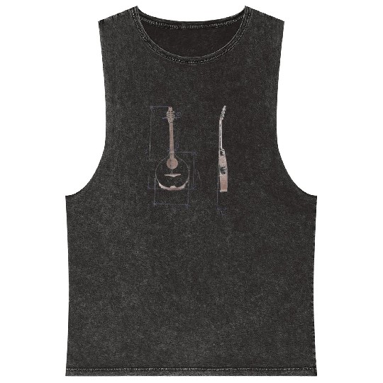 Irish Bouzouki Instrument Greek Mineral Wash Tank Tops