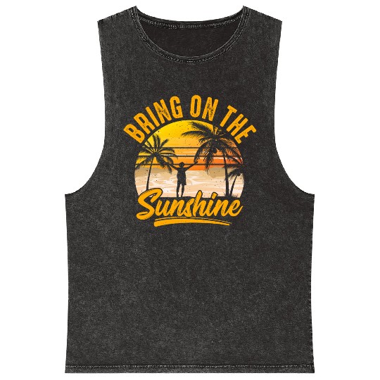 Bring on the sunshine Mineral Wash Tank Tops