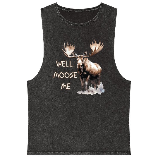 Well Moose Me | Moose Lovers Mineral Wash Tank Tops