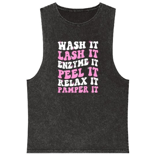 Cute Licensed Esthetician Skincare Mineral Wash Tank Tops