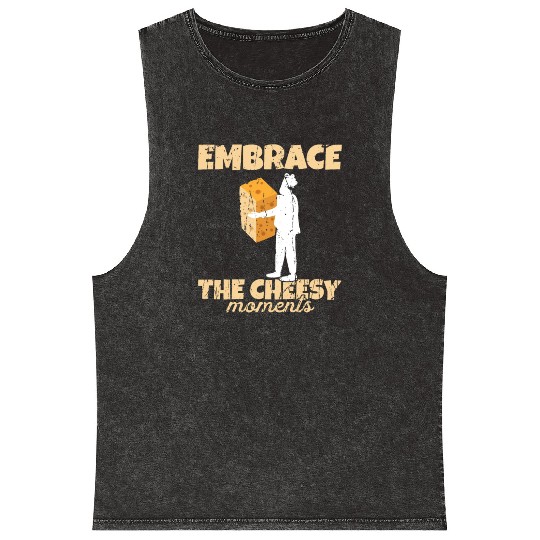 Embrace the cheesy moments - Cheese Mineral Wash Tank Tops