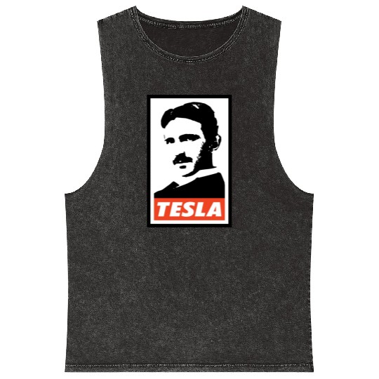 Nikola Tesla Mineral Wash Tank Tops