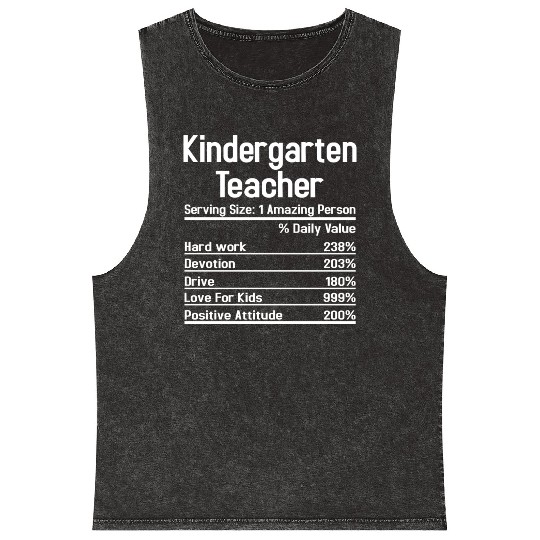 Kindergarten Teacher Mineral Wash Tank Tops