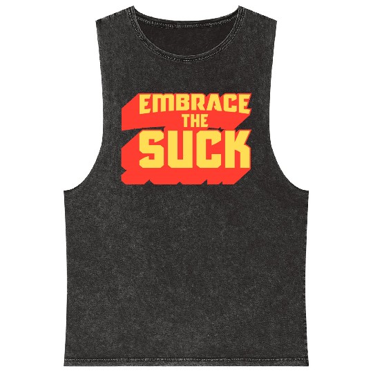 Embrace The Suck Acdefgh Mineral Wash Tank Tops