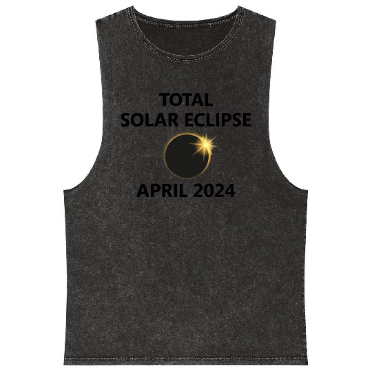 Solar Eclipse 2024 Texas Illinois Ohio Arkansas TX Mineral Wash Tank Tops