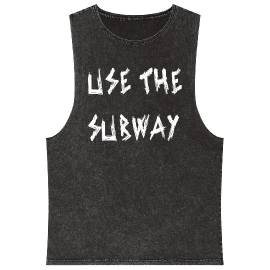 Use The Subway yellow Mineral Wash Tank Tops