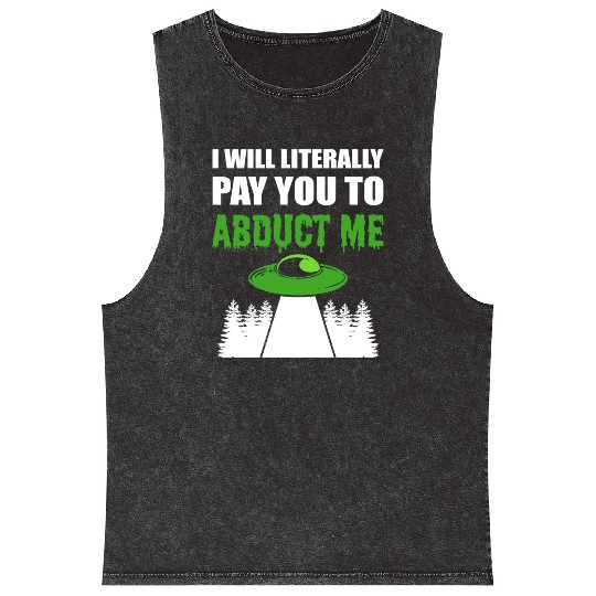 Abduct Me Joker Gift Mineral Wash Tank Tops
