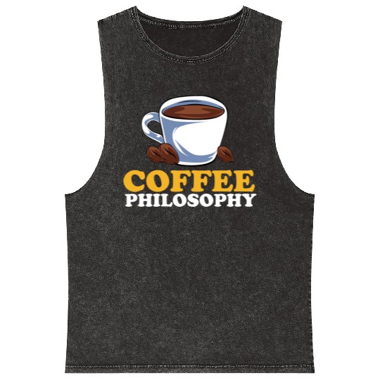 Coffee Philosophy Teacher Poetry Science Coffee Mineral Wash Tank Tops