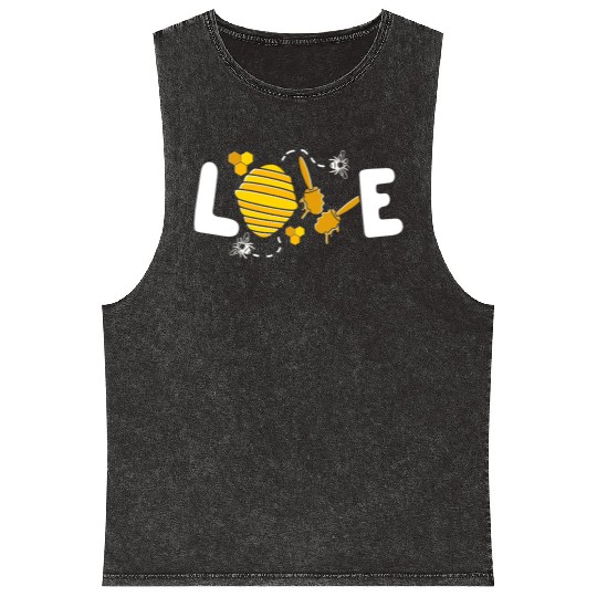 Save The Bees Bumblebee Love Bees Mineral Wash Tank Tops