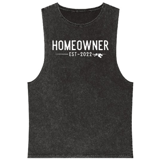 Homeowner 2022 First Time Home Owner Proud His Her Mineral Wash Tank Tops