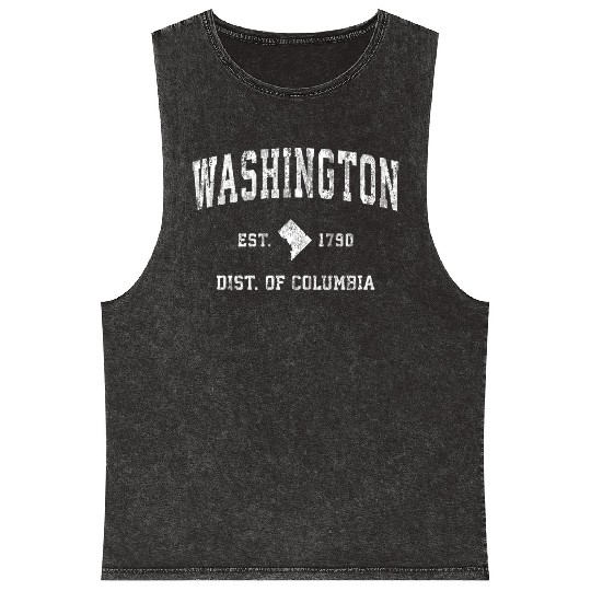 Washington Dc Athletic Sports Mineral Wash Tank Tops