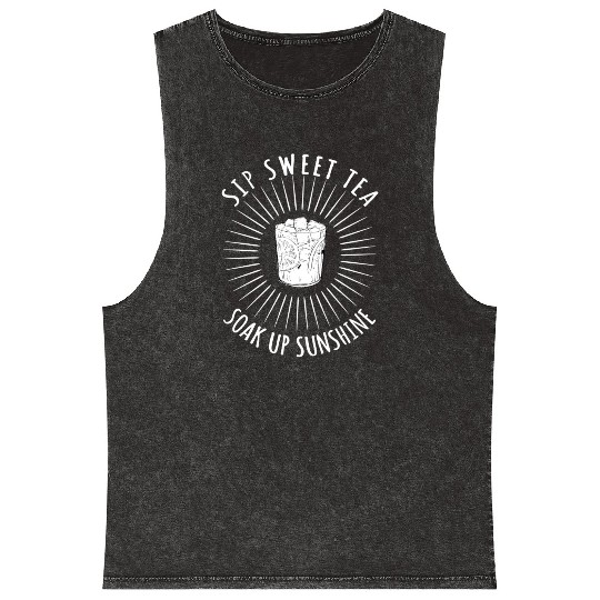 Great Sweet Tea Lover Gift Mineral Wash Tank Tops