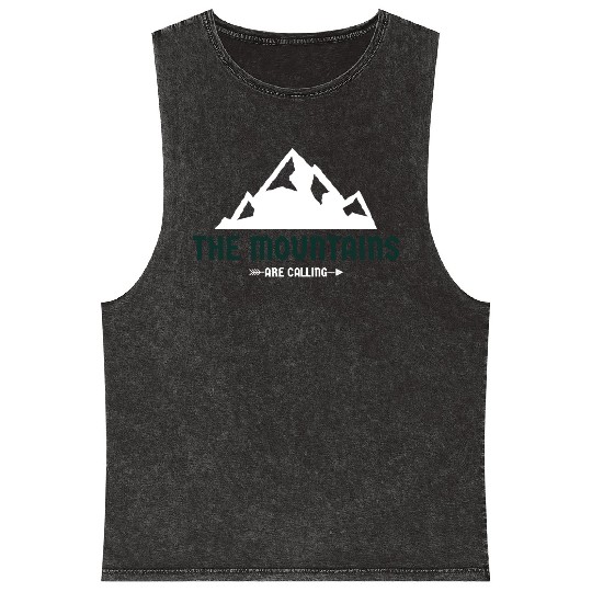The Mountains Are Calling Mineral Wash Tank Tops