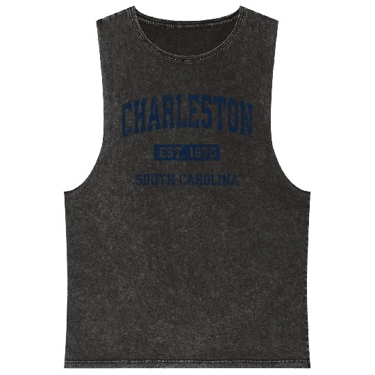 Charleston South Carolina Sc Athletic Sports Mineral Wash Tank Tops