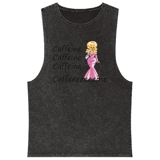 Dolly Parton fan; coffee drinker; caffeine Mineral Wash Tank Tops