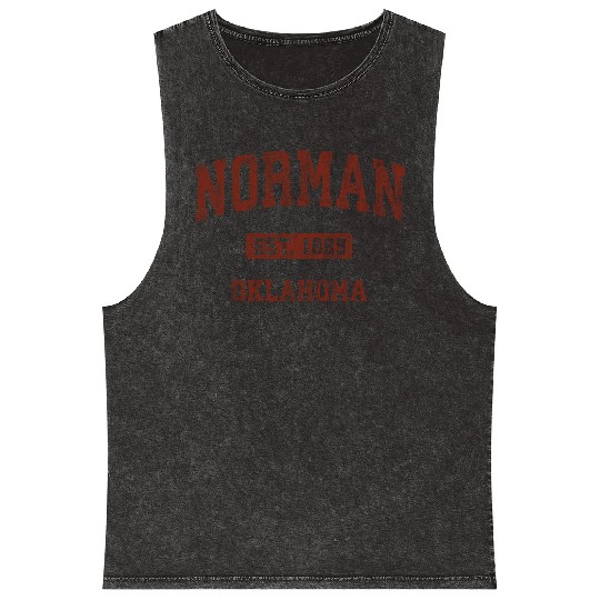 Norman Oklahoma Ok Athletic Sports Mineral Wash Tank Tops