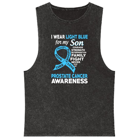 I Wear Light Blue For My Son Prostate Cancer Mineral Wash Tank Tops