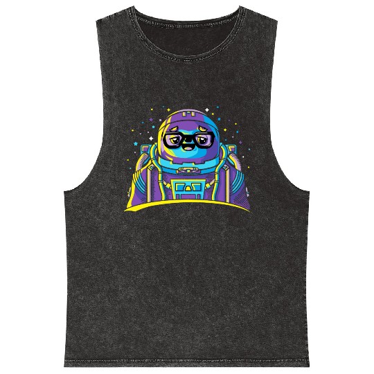 Astro Sloth Mineral Wash Tank Tops