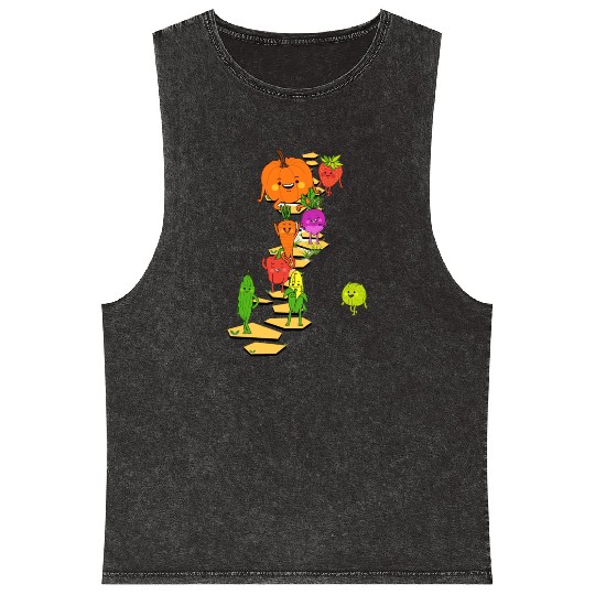 Farm Harvest Green Mineral Wash Tank Tops- From Garden to barn
