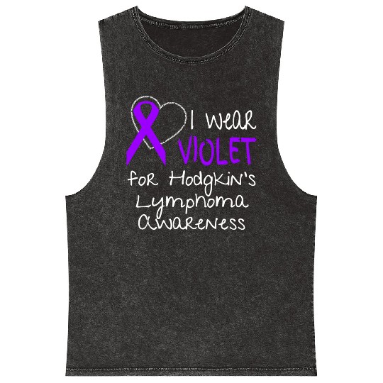 I Wear Violet For Hodgkins Lymphoma Awareness Mineral Wash Tank Tops