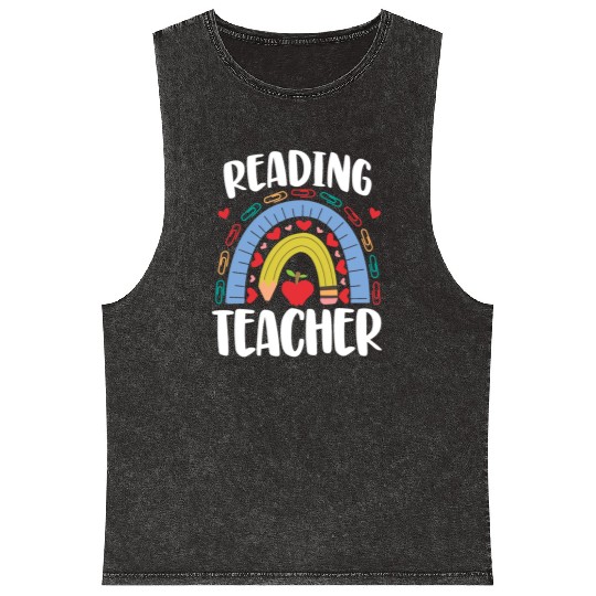 Reading Teacher Mineral Wash Tank Tops