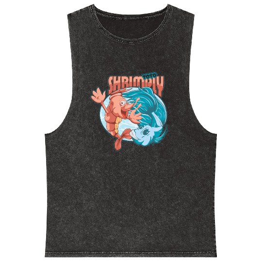 shrimp and catfish Mineral Wash Tank Tops