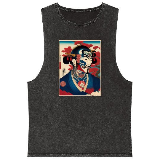 Yakuza Warriors of the Edo Night Mineral Wash Tank Tops