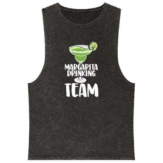 Margarita Drinking Team Mineral Wash Tank Tops