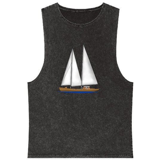 Sailing Key Largo Florida Keys Beach Sunset Mineral Wash Tank Tops