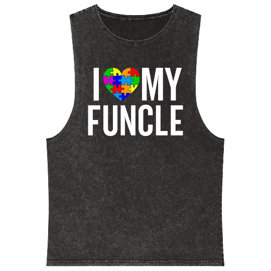 I Love My Funcle Mineral Wash Tank Tops
