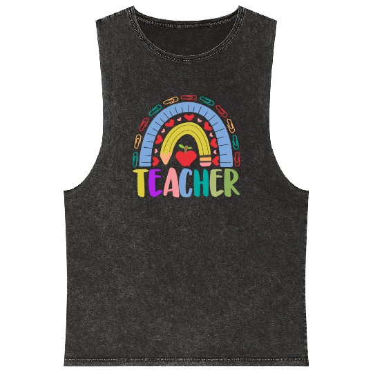 Teacher Mineral Wash Tank Tops