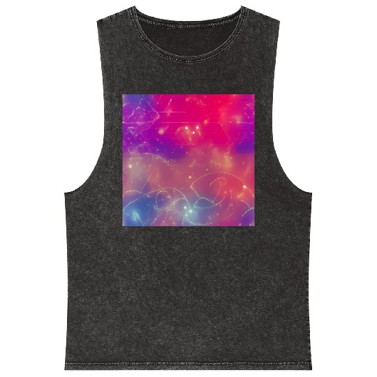 galaxy nebula draw abstract Mineral Wash Tank Tops