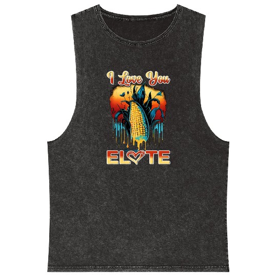 I Love You Elote 5 Mineral Wash Tank Tops