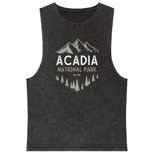 Acadia National Park Est 1916 Maine Mineral Wash Tank Tops
