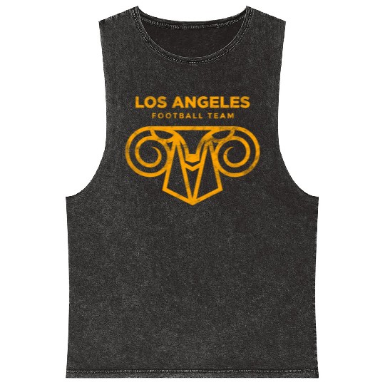 Cool Modern Rams Logo Los Angeles Sunday Football Mineral Wash Tank Tops