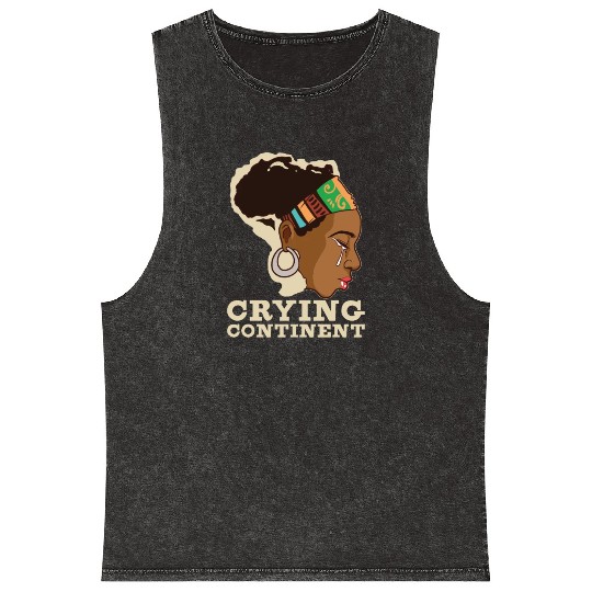 Afro Black Girl Pride Afro Girl Afrocentric Melani Mineral Wash Tank Tops