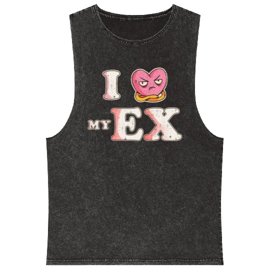 Funny I Heart My Ex GF I Love My Ex Girlfriend Mineral Wash Tank Tops