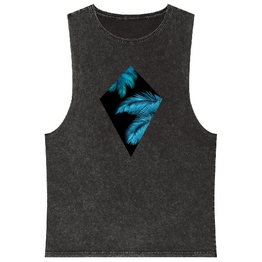 Palm tree icon Mineral Wash Tank Tops