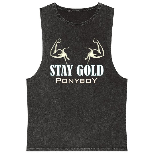 Gym Stay Gold Ponyboy Mineral Wash Tank Tops