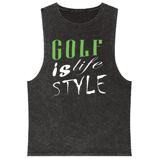 Golf Is Life Style Mineral Wash Tank Tops